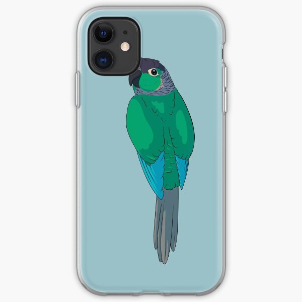 Turquoise Green-Cheek Conure iPhone Soft Case