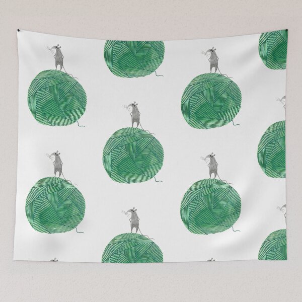 Item preview, A Mouse and a Green Ball of Thread designed and sold by Zuzana Clark.