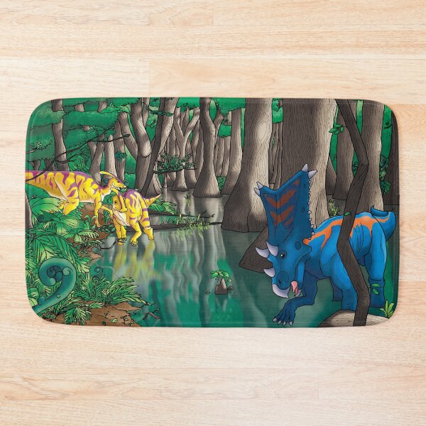 Item preview, Dinosaur Swamp - Chasmosaurus and Parasaurolophus designed and sold by GoldenArchelon.
