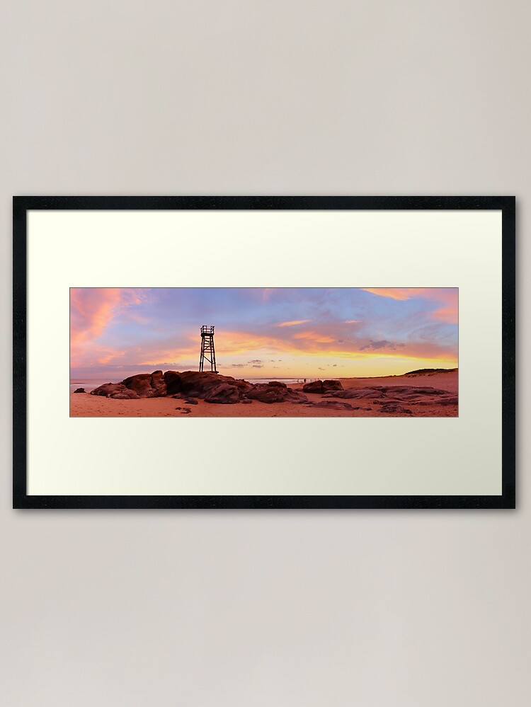 Thumbnail 1 of 7, Framed Art Print, Redhead Beach Sunset, Newcastle, New South Wales, Australia designed and sold by Chockstone.