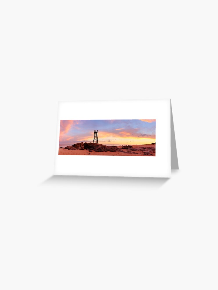 Thumbnail 1 of 2, Greeting Card, Redhead Beach Sunset, Newcastle, New South Wales, Australia designed and sold by Chockstone.