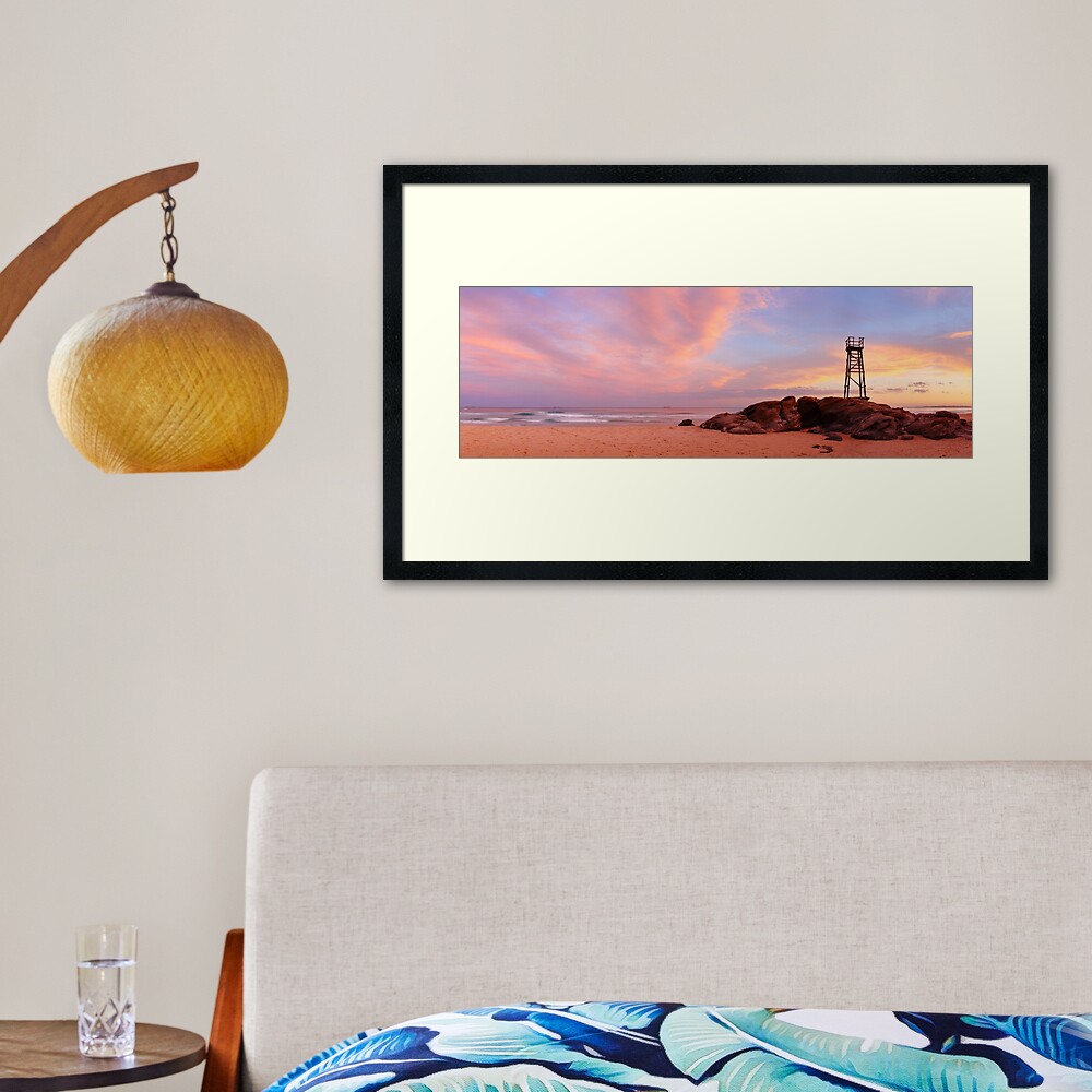 Day's End, Redhead Beach, Newcastle, New South Wales, Australia Framed Art Print