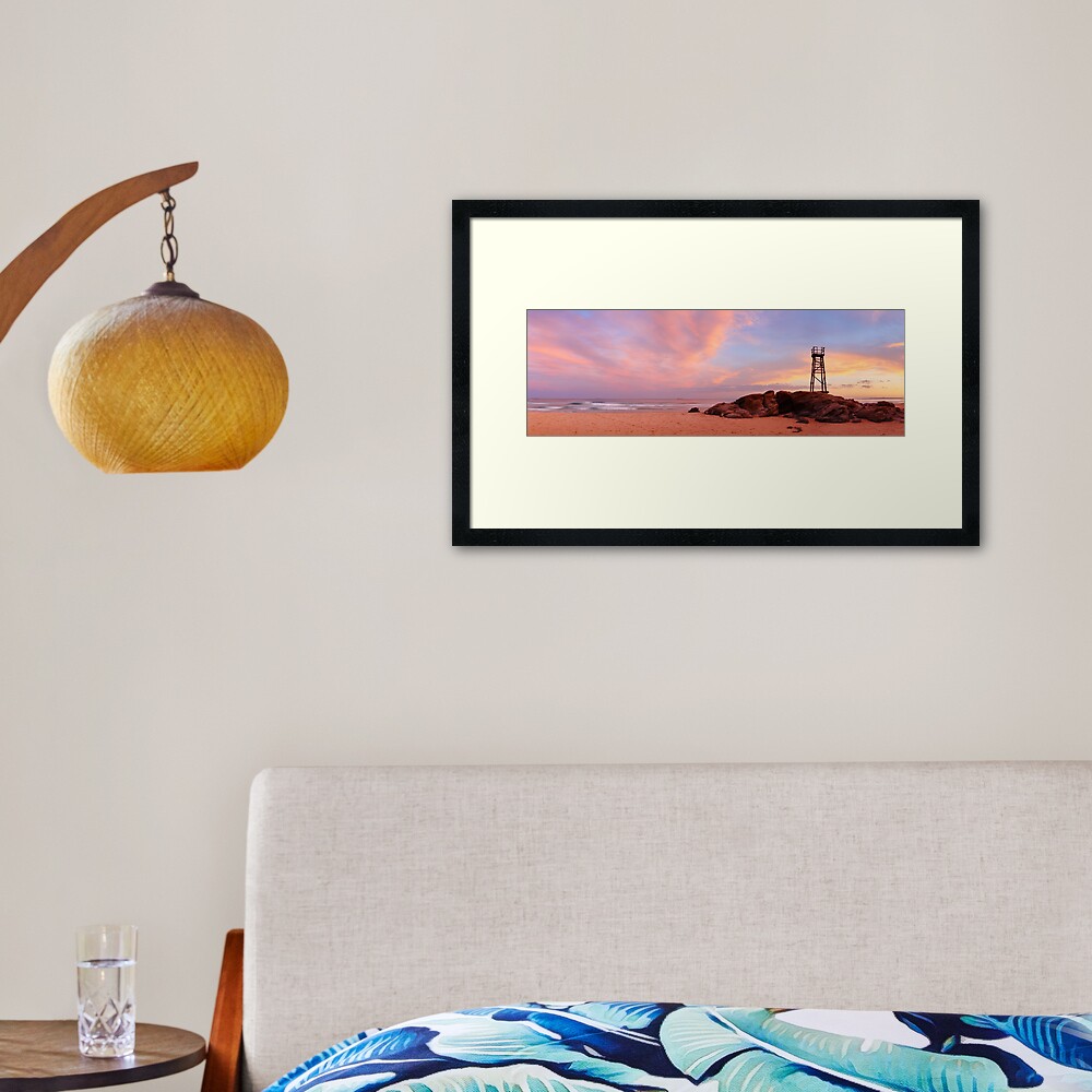 Day's End, Redhead Beach, Newcastle, New South Wales, Australia Framed Art Print