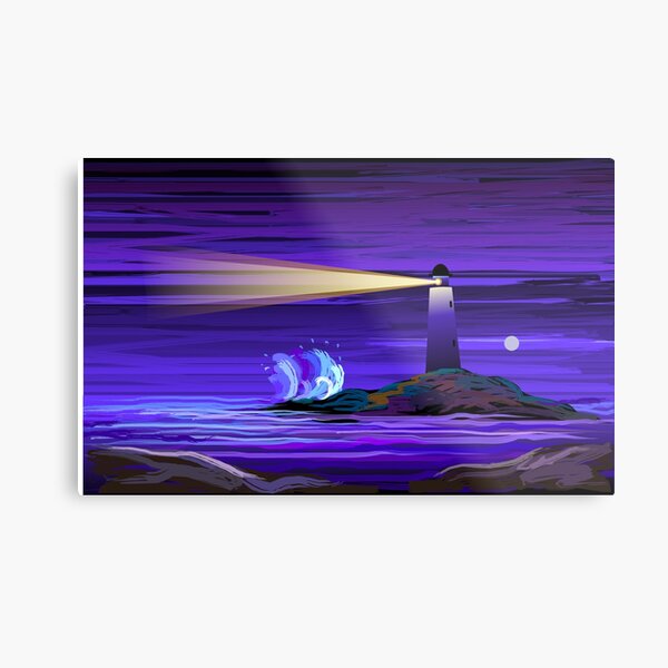 Digital painting of a lighthouse Metal Print