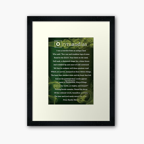 Ozymandias Framed Prints Redbubble