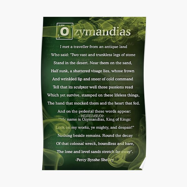 Ozymandias Posters Redbubble