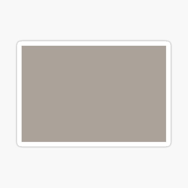 Brown Taupe Solid Color Pairs with Sherwin Williams Heart 2020 Forecast Color - Angora SW6036 Sticker