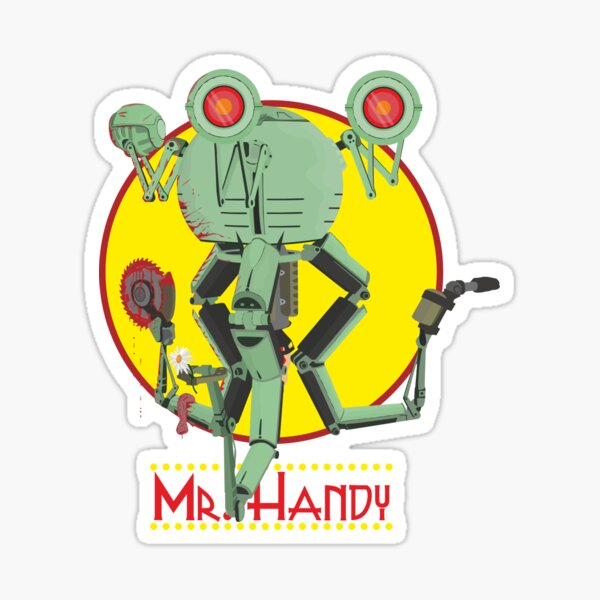 Fallout Mr Handy Sticker By Faawray Redbubble