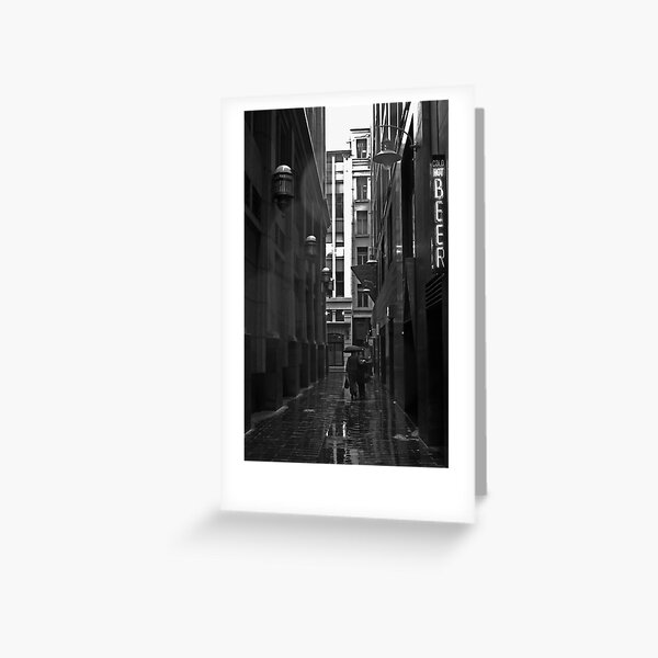 Rainy Lane Greeting Card