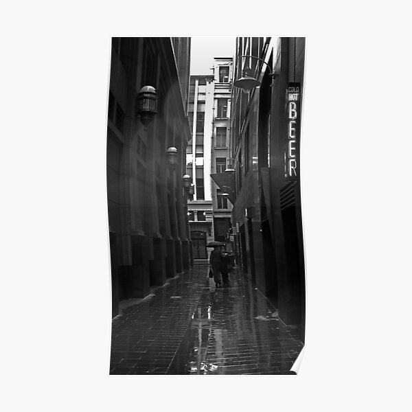 Rainy Lane Poster