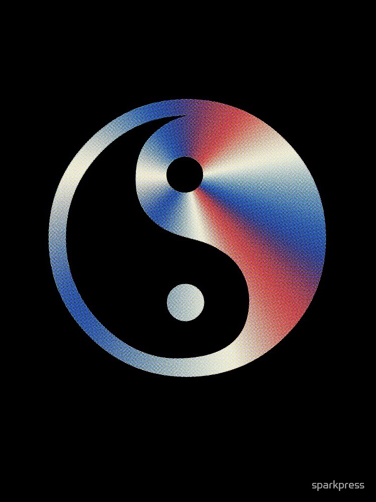 Cool Rave Yin Yang, Hipster, Psychedelic Design - EDM, PLUR by sparkpress