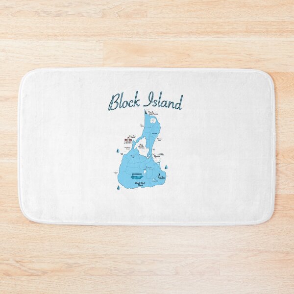 Item preview, Block Island Map-RI designed and sold by AnimalCreations.