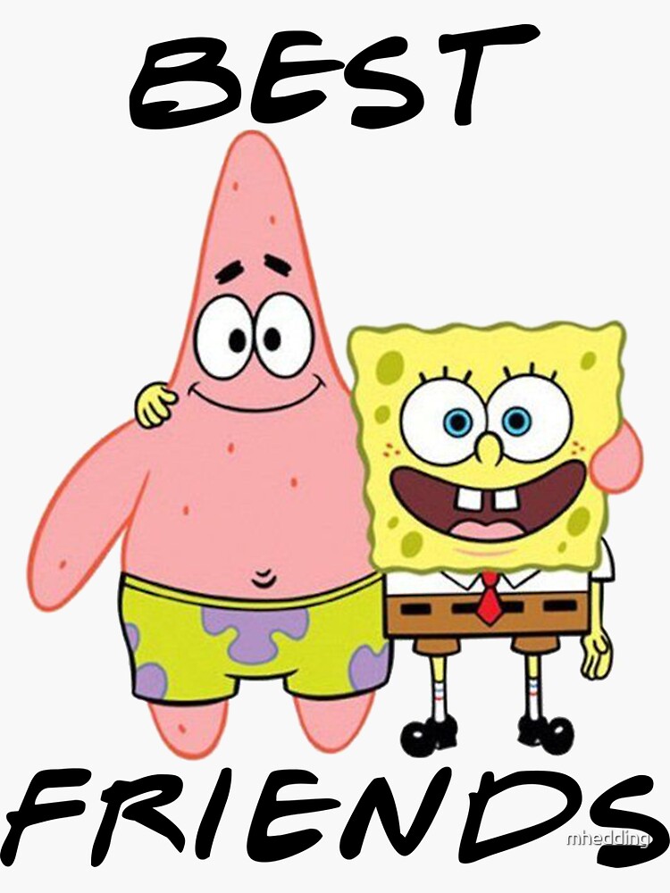 "spongebob and patrick best friends sticker " Sticker by mhedding