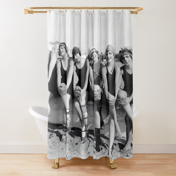 Vintage Bathing Beauties on the Beach Shower Curtain