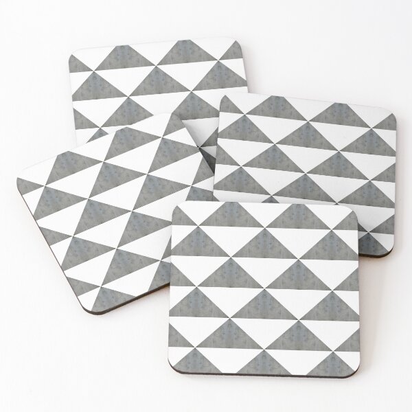 Item preview, Concrete grey and white geometric triangle pattern designed and sold by by-jwp.
