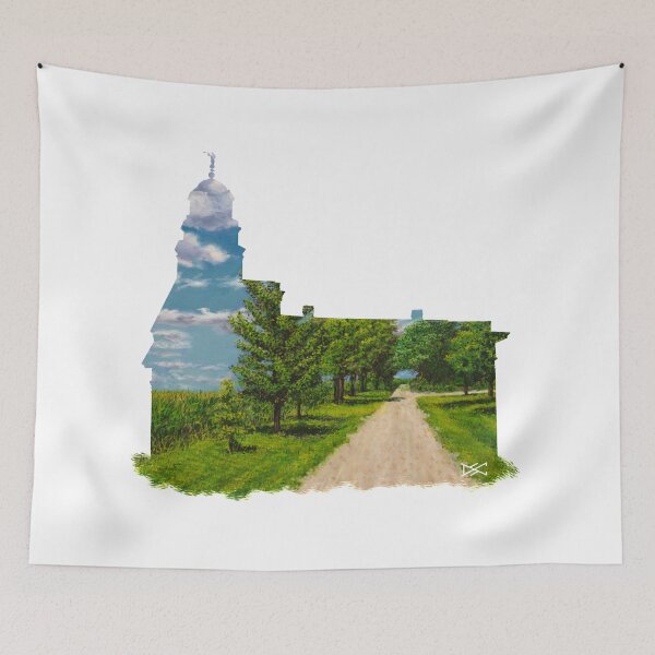 Item preview, Nauvoo Temple Nauvoo Street Oil Painting Silhouette designed and sold by DSC Arts.