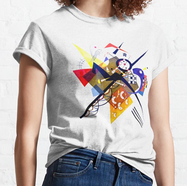 Kandinsky On White II (Auf Weiss) 1923 Artwork Reproduction, Design for Posters, Prints, Tshirts, Men, Women, Kids, Youth Classic T-Shirt