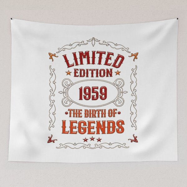 Item preview, 60th Birthday Vintage 1959 - Legends T-Shirt designed and sold by Dubbra.