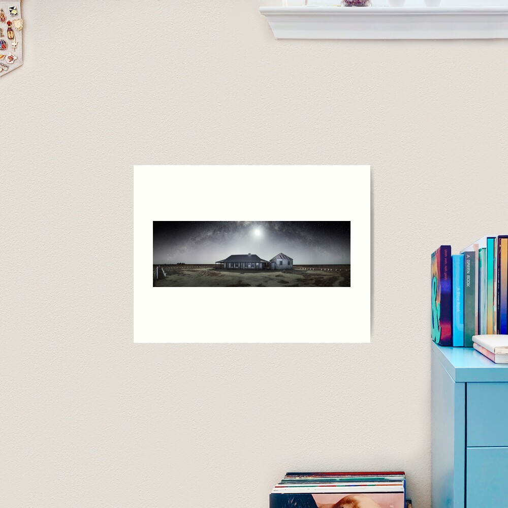 Moonrise, One Tree Hotel, Hay, New South Wales, Australia Art Print