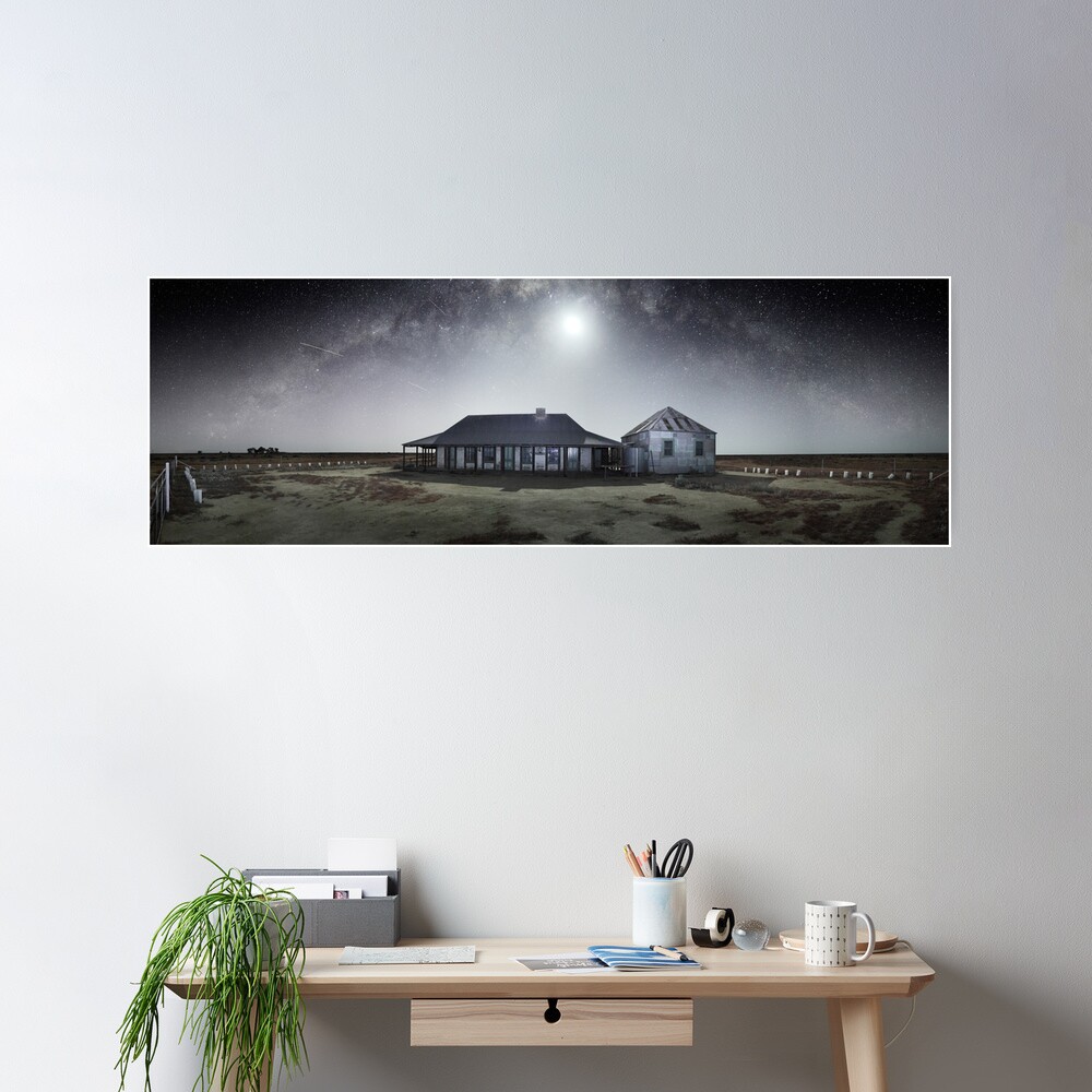 Moonrise, One Tree Hotel, Hay, New South Wales, Australia Poster