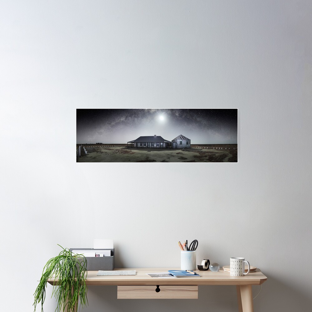 Moonrise, One Tree Hotel, Hay, New South Wales, Australia Poster