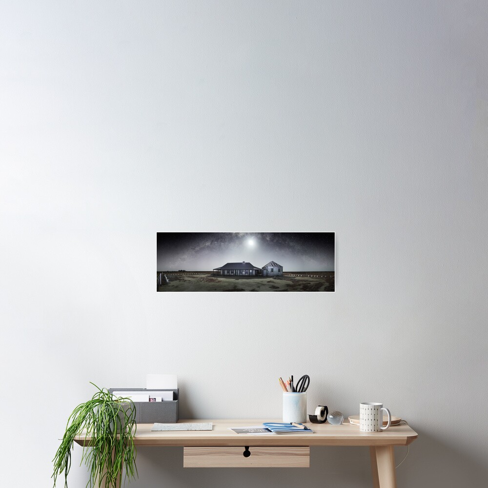 Moonrise, One Tree Hotel, Hay, New South Wales, Australia Poster
