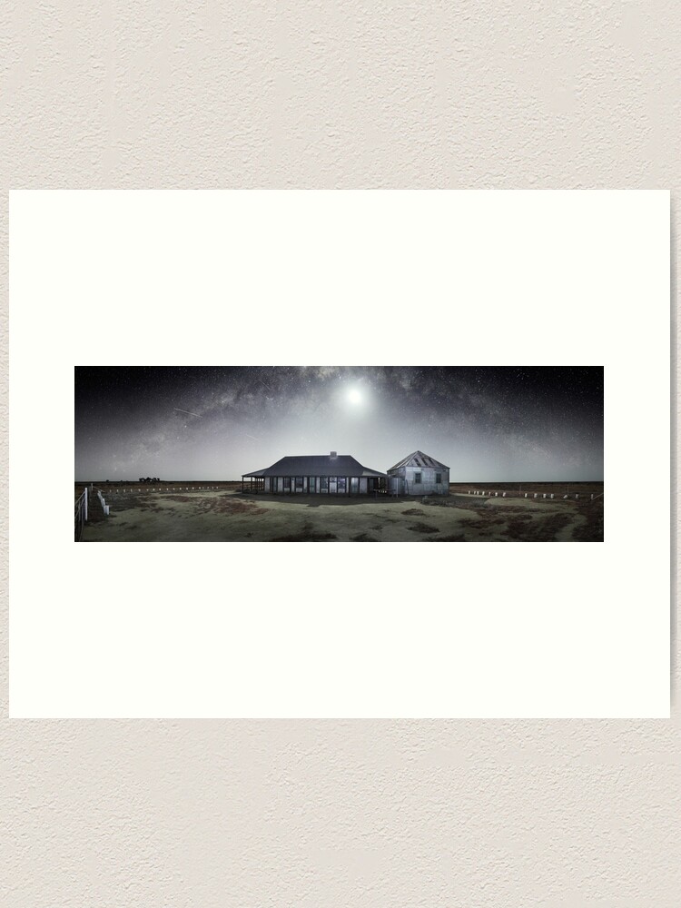 Alternate view of Moonrise, One Tree Hotel, Hay, New South Wales, Australia Art Print