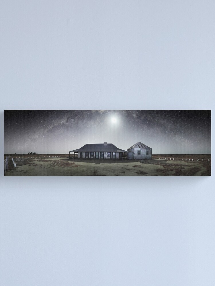 Alternate view of Moonrise, One Tree Hotel, Hay, New South Wales, Australia Canvas Print
