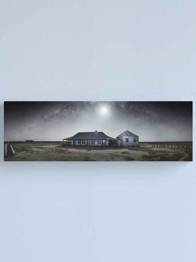 Alternate view of Moonrise, One Tree Hotel, Hay, New South Wales, Australia Canvas Print