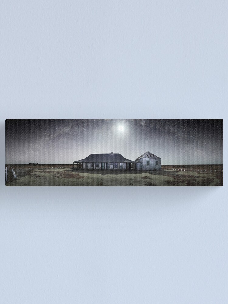 Alternate view of Moonrise, One Tree Hotel, Hay, New South Wales, Australia Canvas Print
