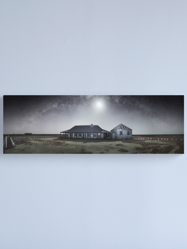 Alternate view of Moonrise, One Tree Hotel, Hay, New South Wales, Australia Canvas Print