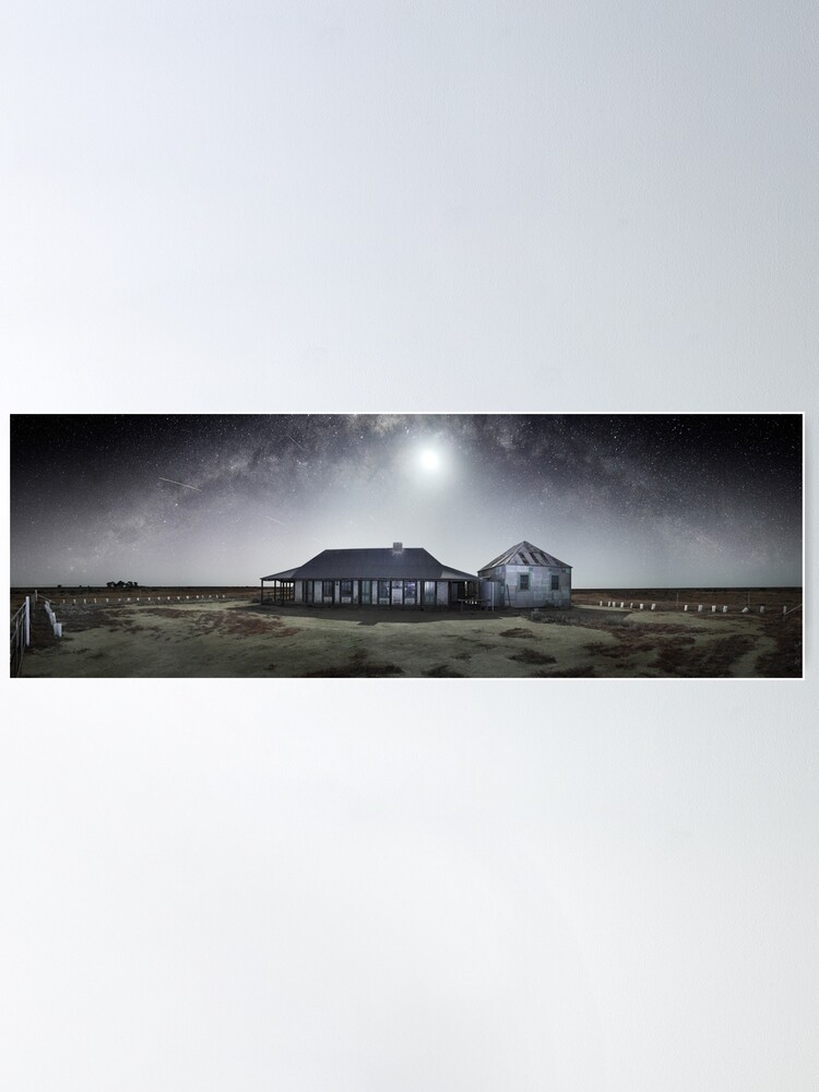 Alternate view of Moonrise, One Tree Hotel, Hay, New South Wales, Australia Poster