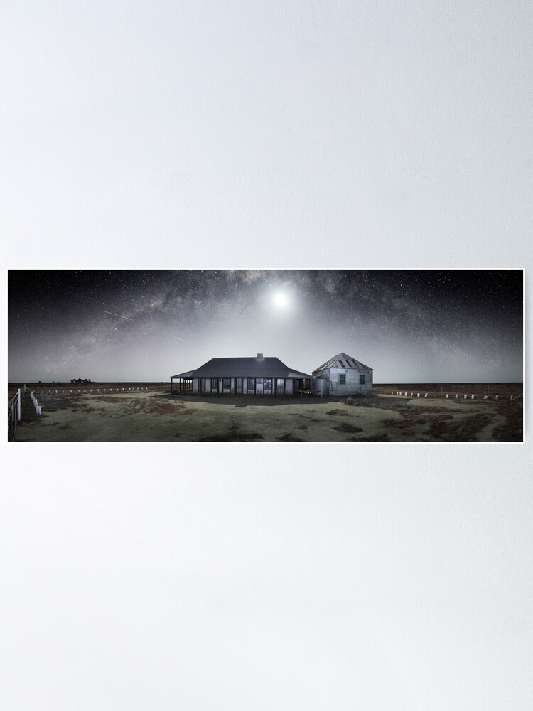 Alternate view of Moonrise, One Tree Hotel, Hay, New South Wales, Australia Poster