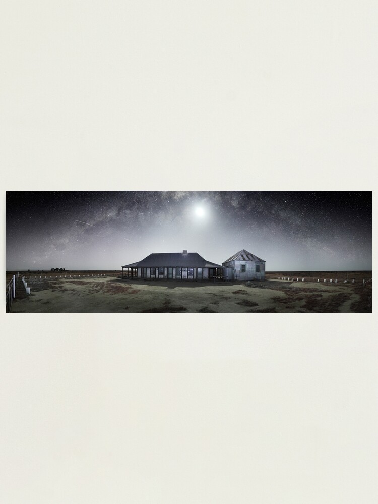 Alternate view of Moonrise, One Tree Hotel, Hay, New South Wales, Australia Photographic Print
