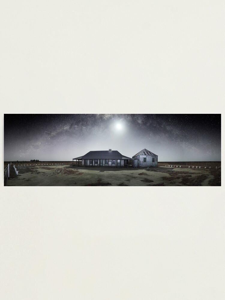 Alternate view of Moonrise, One Tree Hotel, Hay, New South Wales, Australia Photographic Print