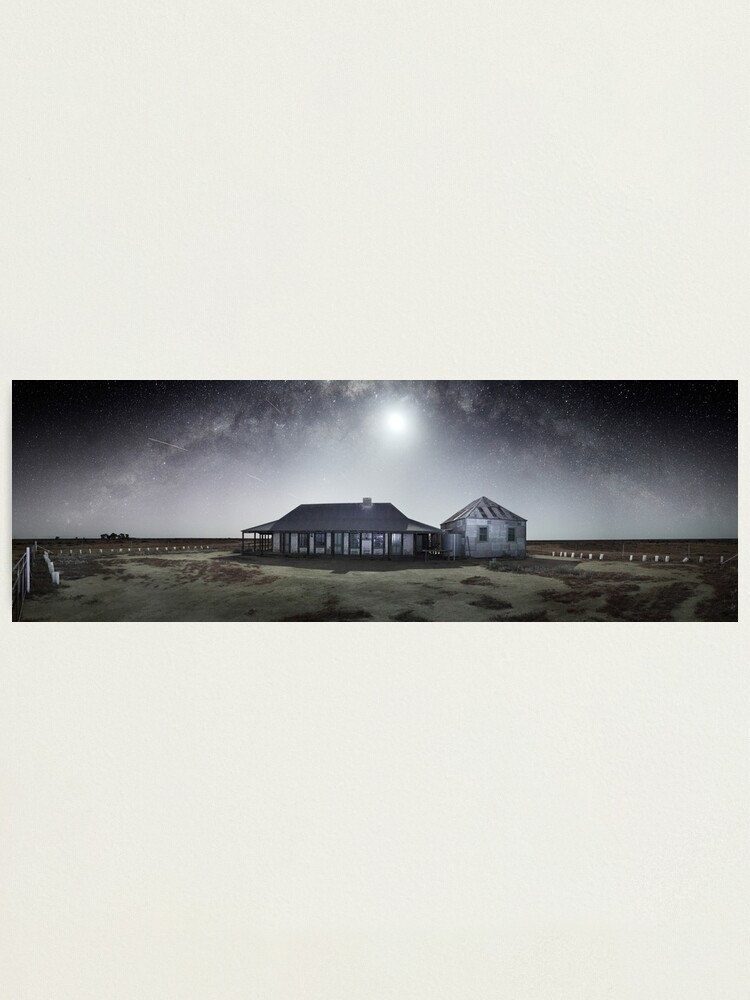 Alternate view of Moonrise, One Tree Hotel, Hay, New South Wales, Australia Photographic Print