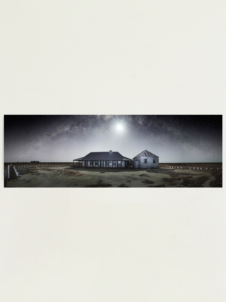 Alternate view of Moonrise, One Tree Hotel, Hay, New South Wales, Australia Photographic Print