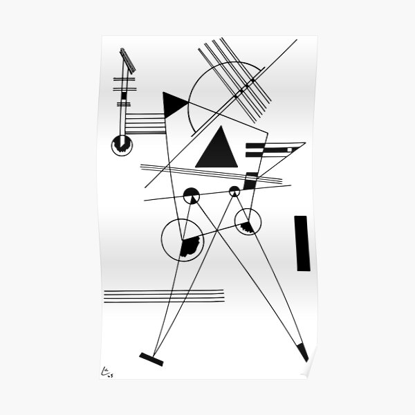 Kandinsky Drawing for Point and Line to Plane 1925 Artwork Reproduction, Design for Posters, Prints, Tshirts, Men, Women, Kids, Youth Poster
