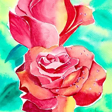 Artwork thumbnail, Two Roses by Allison Ashton