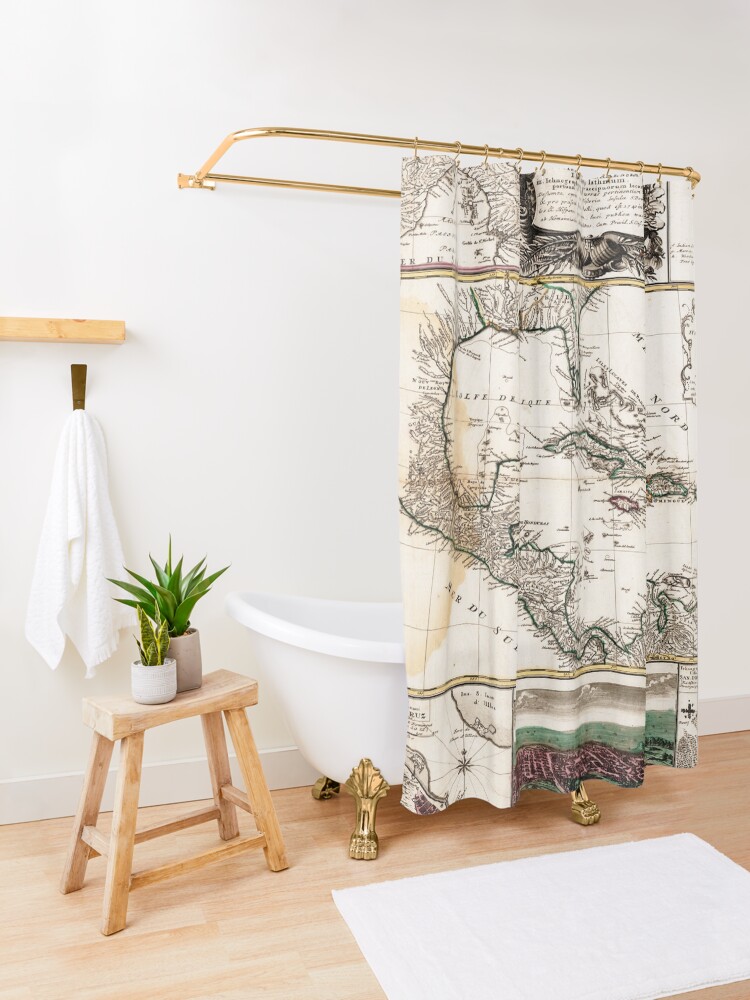Alternate view of Map of the Caribbean (1781) Shower Curtain