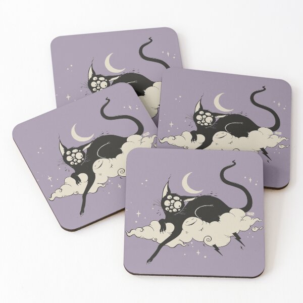 Item preview, Strange Many Eyed Black Cat On Cloud With Lighting Bolt designed and sold by cellsdividing.