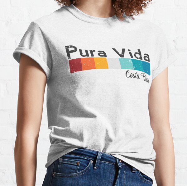Pura Vida Costa Rica - Vacaciones Verano Divertido Diseño Camiseta clásica