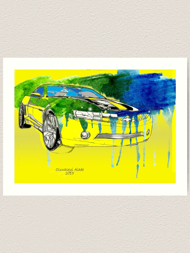 Bumblebee Transformers Cavarro Auto Kunstdruck Von Tqueen Redbubble