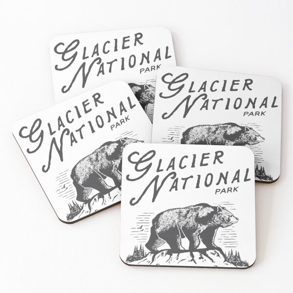 Item preview, Vintage Glacier National Park Retro Bear Montana  designed and sold by YuliyaR.