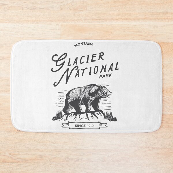 Item preview, Vintage Glacier National Park Retro Bear Montana  designed and sold by YuliyaR.