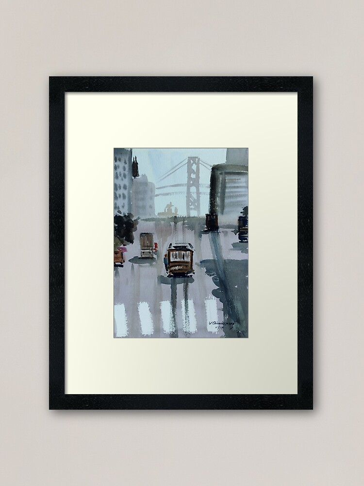 Alternate view of San Francisco trolley Framed Art Print
