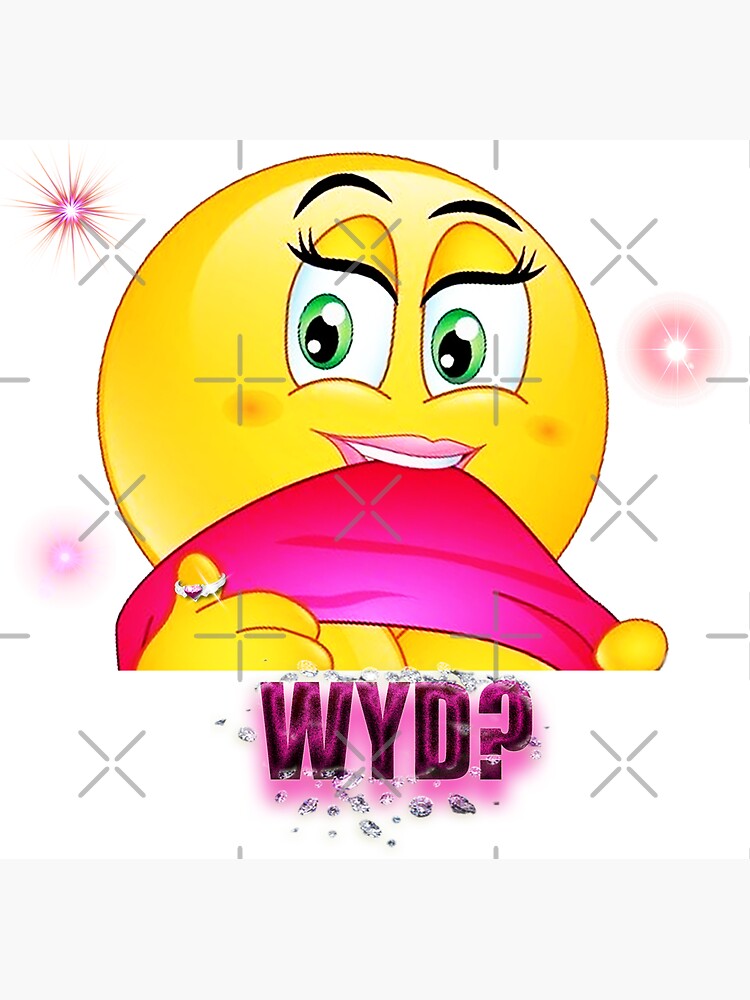 Flirty Emoji Sexy Emoticon Wyd Meme Magnet By Gambeeno Redbubble