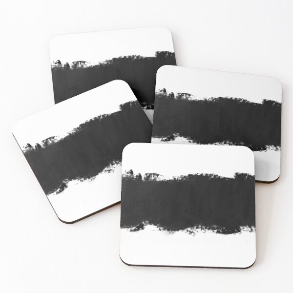 Item preview, Monostripe. Modern Monochrome Painted Stripe Abstract in Black and White  designed and sold by kierkegaard.
