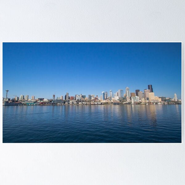 Item preview, Downtown Seattle, Reflected in Elliott Bay designed and sold by journeysincolor.