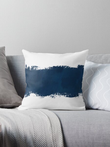 Item preview, Monostripe Modern Painted Stripe Minimalist Abstract in Navy Blue and White  designed and sold by kierkegaard.